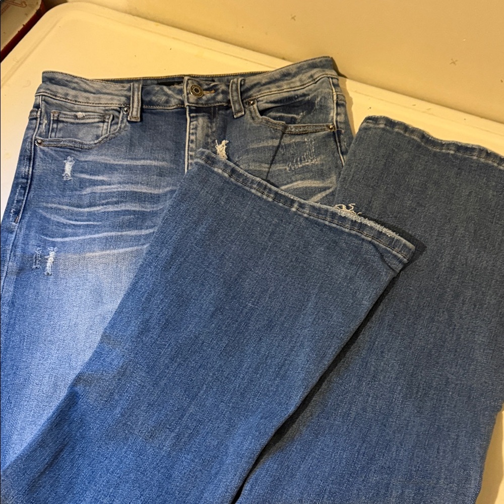 Risen Classic Denim Flare Jeans for Women